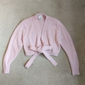 Pink knitted sweater